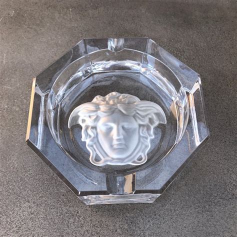 versace crystal ash tray|Versace ashtray crystal.